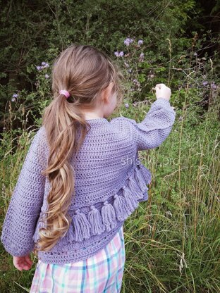 "SNORK" boho cardigan with tassels crochet pattern