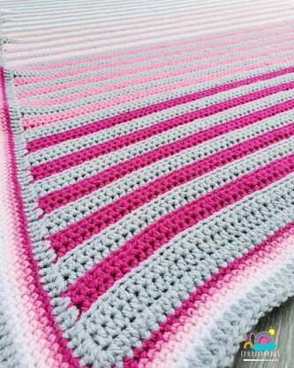 Ombre Stripes Baby Blanket - US Terms