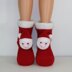 Ladies Santa Head Christmas Slippers