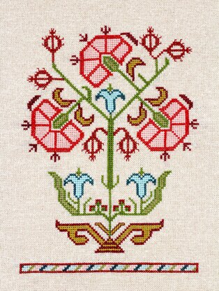 Avlea Folk Embroidery Grecian Urn 1 - Downloadable PDF