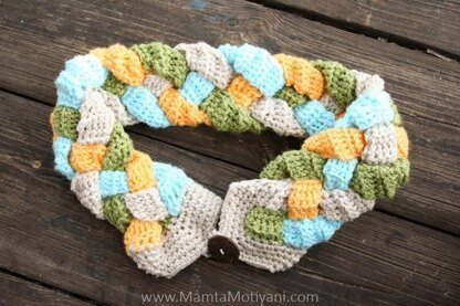 Four Braided Crochet Necklace Pattern Unique Neckwarmer Scarf