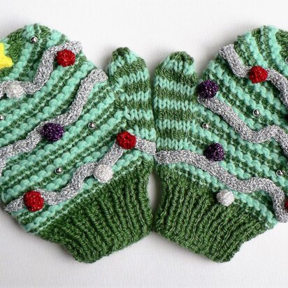 Christmas Tree Mittens