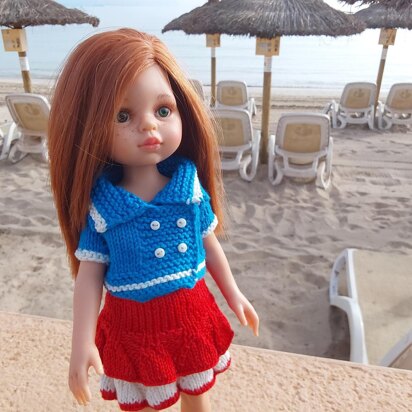 12-inch Dolls Shirt und Skirt