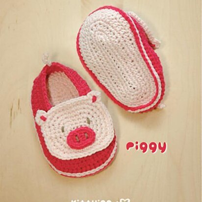 Piggy Baby Booties Crochet PATTERN