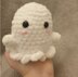 Crochet fluffy ghost