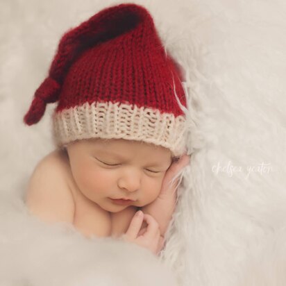 Santa Baby Knotted Beanie - knitting pattern