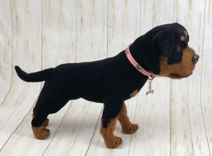 Rottweiler dog crochet Crochet pattern by Ambercraftstore | LoveCrafts