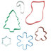 Wilton Metal Christmas Cookie Cutter Gift Set, 6-Piece (Tree, Stocking, Candy Cane, Large Snowflake, Small Snowflake, Gingerbread Boy)