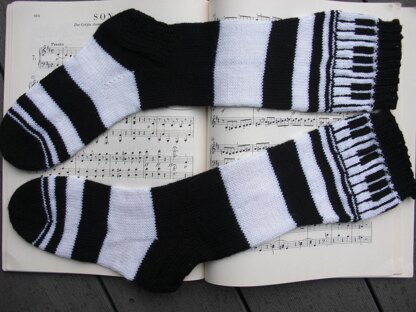 Fibonacci Piano Socks