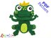 Frog with Crown crochet Applique Pattern