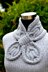 Gray Circle Cables Scarf