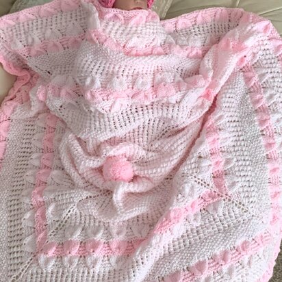 PINK BAMBINO baby shawl/blanket