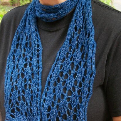 Lapis Lazuli Lace Scarf (5" x 54")