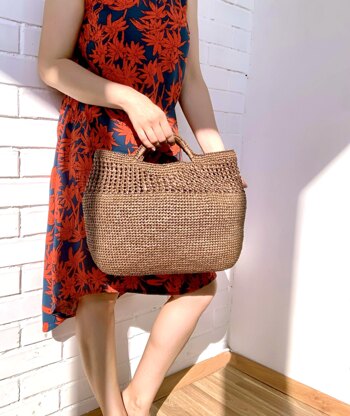 Crochet Raffia Tote Bag Pattern