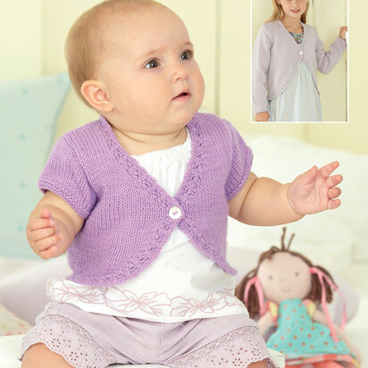 Long and Short Sleeved Boleros in Sirdar Snuggly DK - 4447 - Downloadable PDF