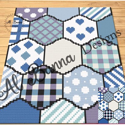 Hexagon Patchwork SC Graphgan (85 x 100)