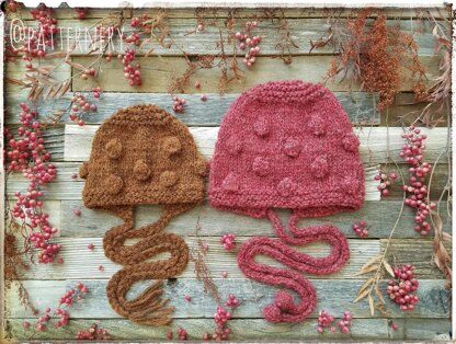 Pink Peppercorns bobble bonnet