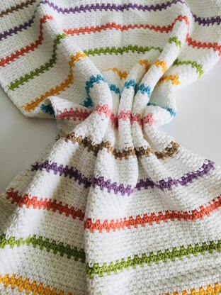 Dolly Stripe Baby Blanket