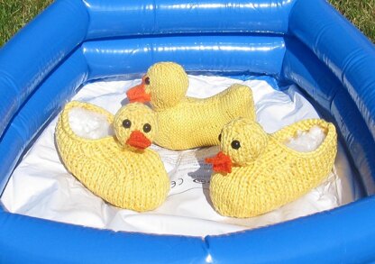 Children's Rubber Duck (Ducky) Slippers and Toy