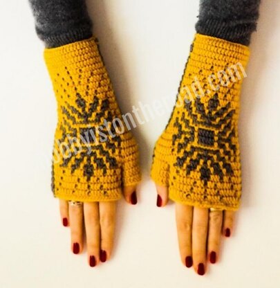 Baltic Sun Fingerless Gloves & Bonus Earwarmer