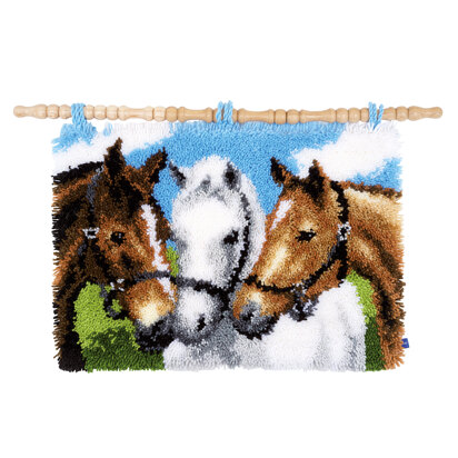 Vervaco Horses Latch Hook Rug Kit