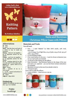 176 Santa and Snowman Pillow cases with pillows