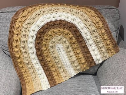 Over the Rainbobble Blanket pattern by Melu Crochet