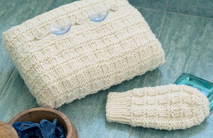Malvern Spa Pillow & Mitt Knitting Pattern