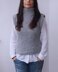 Knit look ribbed vest sweater