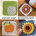 Retro daisy granny square