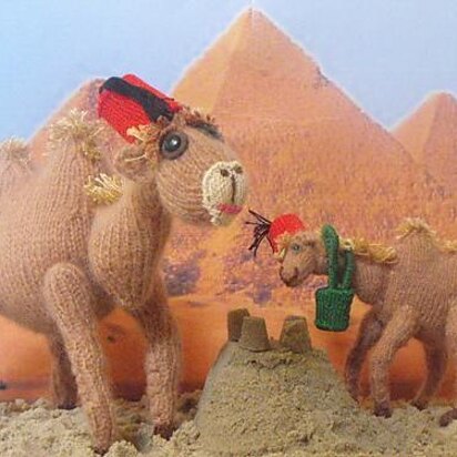 CARMELLA  AND CALLUM  CAMELS TOY KNITTING PATTERN