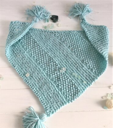 “Sea Silver” Shawl - toddler to adult