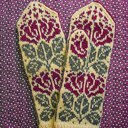 Bluebells Mittens - knitting pattern