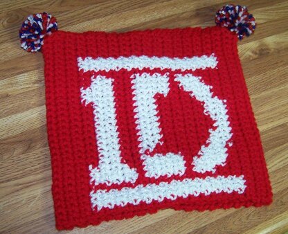 Graphed Beanie - 1Direction and Union Jack Heart