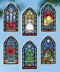 Design Works Stained Glass Christmas Ornaments Cross Stitch Kit