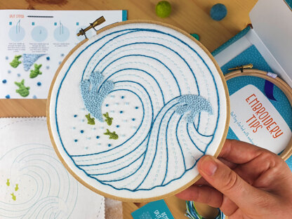 Oh Sew Bootiful Ocean Waves Embroidery Kit