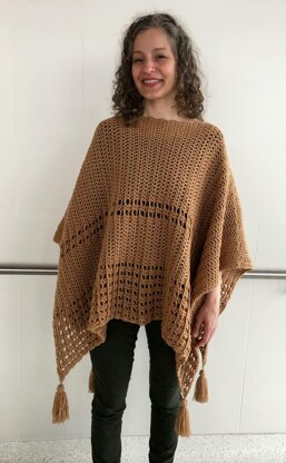 Crochet Poncho Pattern: Sew Easy Two-Rectangle Poncho