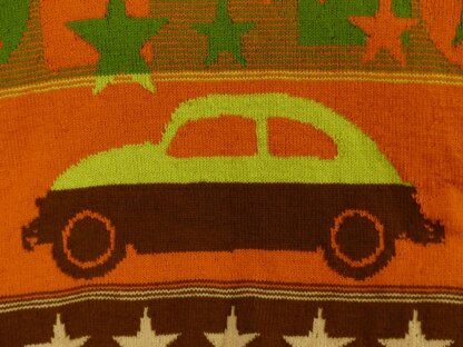 My first car / Mein erstes Auto - double knit blanket - Doubleface-Decke