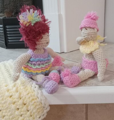Crochet Doll Baby Layette and Dress
