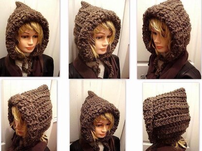 505, CROCHET PIXIE HOOD, age 5 to adult