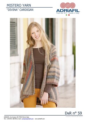 Divina Cardigan in Adriafil Mistero - Downloadable PDF