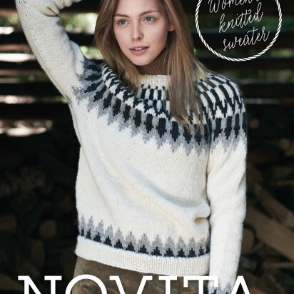 Women's Knitted Sweater in Novita Natura - Downloadable PDF