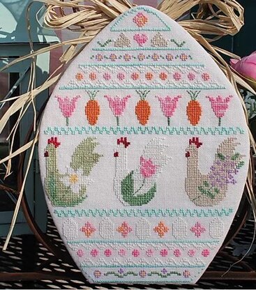 Luhu Stitches Spring Chickens - Downloadable PDF