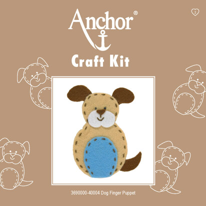 Anchor 1st Kit - Finger Puppe Hund - Bastelpackung