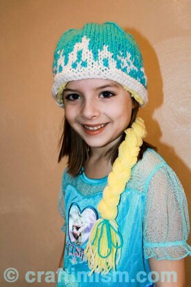 Snow tiara and braid hat