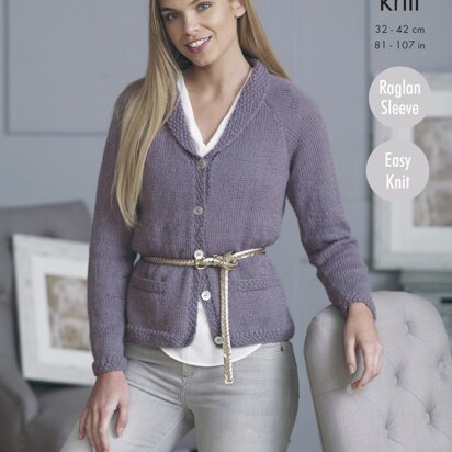 Ladies’ Cardigans in King Cole Baby Alpaca Dk - 4868 - Downloadable PDF