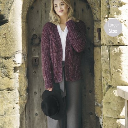 Ladies' Jacket and Cardigan in King Cole Indulge Chunky - 4858 - Downloadable PDF