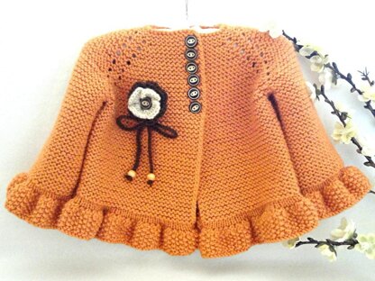 Knitting PATTERN Baby Jacket Baby Cardigan Anna