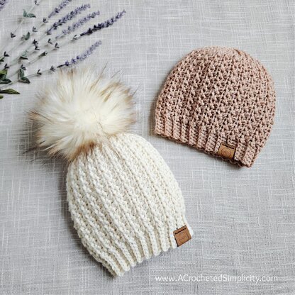 Short Row Crochet Beanie & Slouch