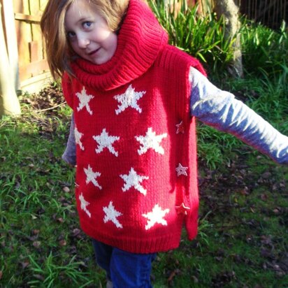 Star Chunky Cape with Snood for kids 1-10 years